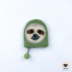 sloth felt purse