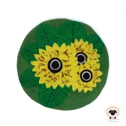 sunflower felt cushion