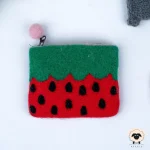 watermelon felt purse