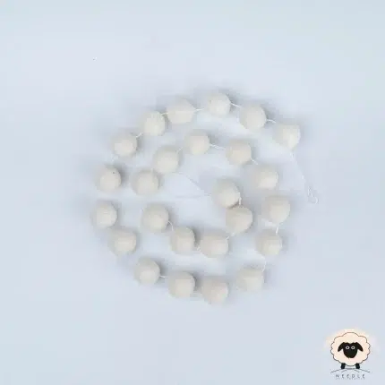 white felt ball garland