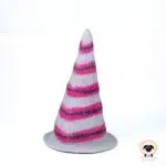 white striped felt witch hat