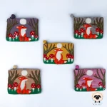 woodland fox felt purse